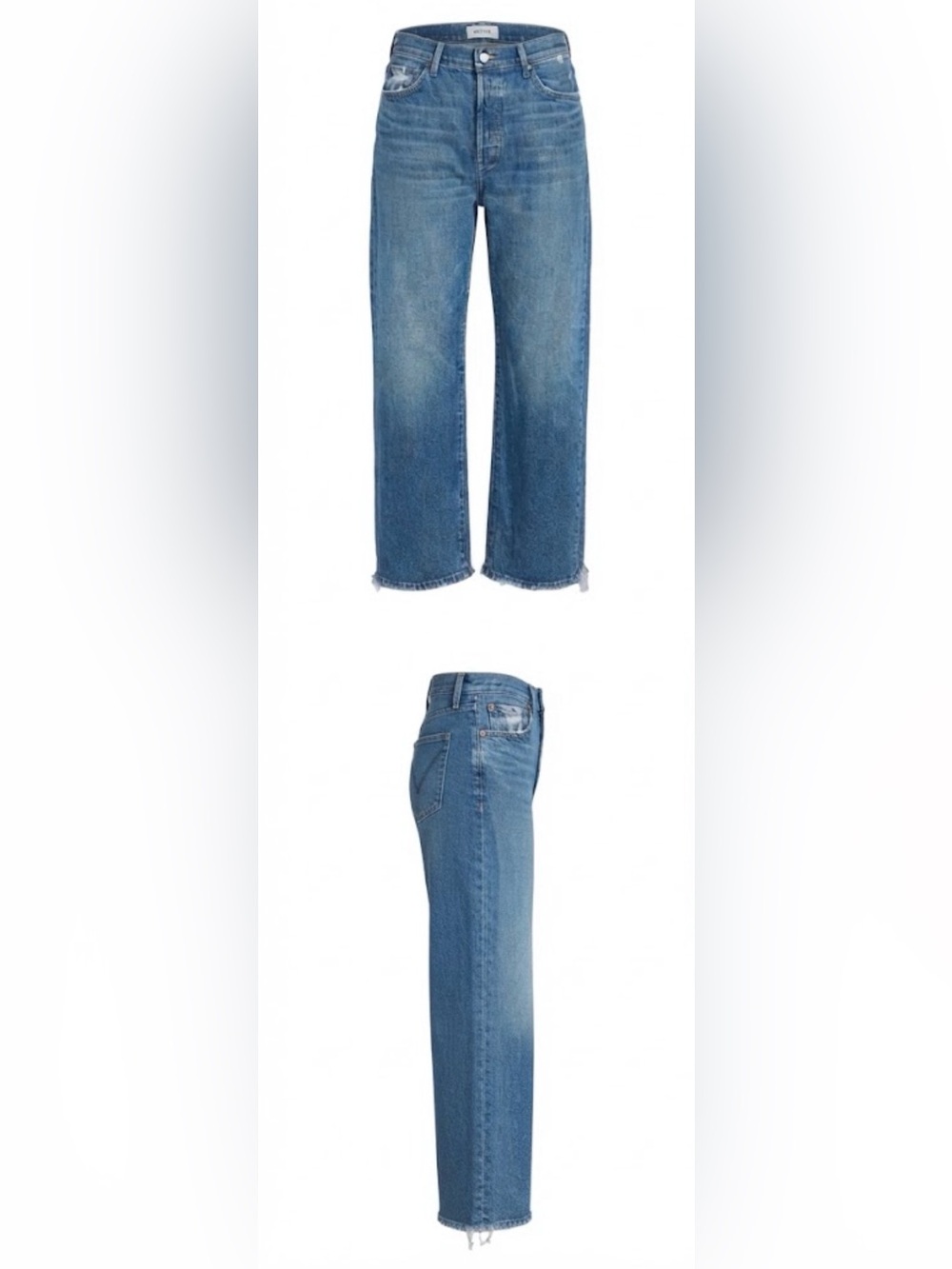MOTHER Superior Straight Crop Leg Jeans in Medium Blue Wash- Size 31 - Picture 3 of 11
